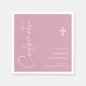 Serviette En Papier Filles de Script Confirmation (Devant)