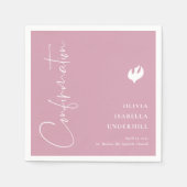Serviette En Papier Filles de Script Confirmation (Devant)
