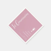 Serviette En Papier Filles de script Première communion  (Coin)