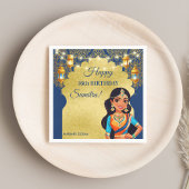 Serviette En Papier Filles de style indien fête d'anniversaire imprimé