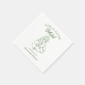 Serviette En Papier Filles Devenues Douces Fête de Bachelorette Vert S (Coin)