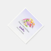 Serviette En Papier Filles Fairy Mushroom Rainbow Anniversaire (Coin)