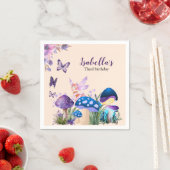 Serviette En Papier Filles Fée Purple Champagne Papillon Anniversaire (En situation)