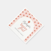 Serviette En Papier Filles fraises Berry Première fête d'anniversaire  (Coin)
