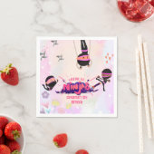 Serviette En Papier Filles guerrières Ninja rose (En situation)