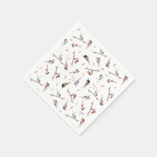 Serviette En Papier Filles Gymnastique fête d'anniversaire (Coin)