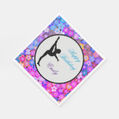 Serviette En Papier Filles Gymnastique Joyeux Anniversaire (Coin)