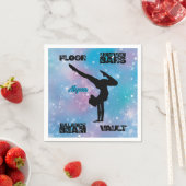 Serviette En Papier Filles Gymnastique Sol, Bars, Poutres, Vault Paste (En situation)