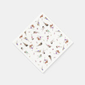 Serviette En Papier Filles Gymnastique White Anniversaire Party (Coin)