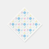 Serviette En Papier Filles joueuses de softball étoiles (Coin)