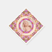 Serviette En Papier Filles Joyeux Anniversaire Été Rose Étoile Personn (Coin)