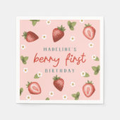 Serviette En Papier Filles mignonne Berry Premier été Enfants 1er anni (Devant)