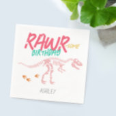 Serviette En Papier Filles mignonne rose Dinosaur Anniversaire de enfa