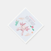 Serviette En Papier Filles mignonnes rose Kawaii Axolotl 8e anniversai (Coin)