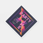 Serviette En Papier Filles Neon Fête Heure Anniversaire (Coin)