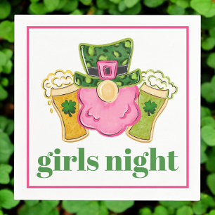 Serviette En Papier Filles Nuit Leprechaun Bière St Patrick's Day