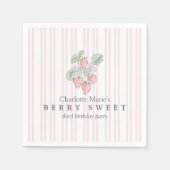 Serviette En Papier Filles Pink Berry Douce Fraise (Devant)