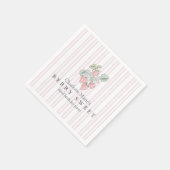 Serviette En Papier Filles Pink Berry Douce Fraise (Coin)