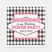 Serviette En Papier Filles Poker Card Party (Devant)