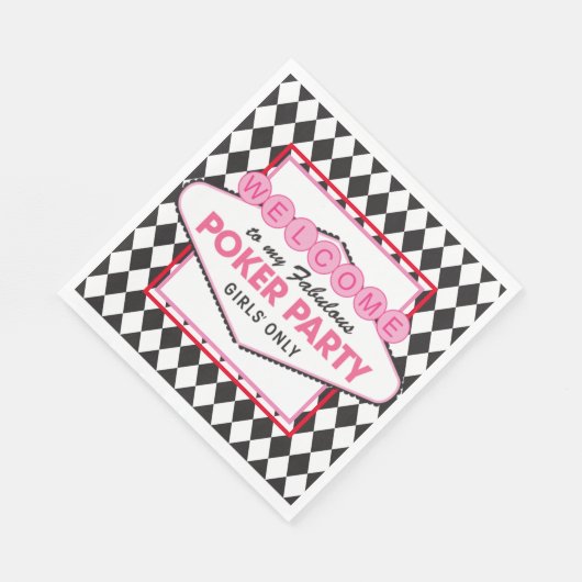Serviette En Papier Filles Poker Card Party (Coin)