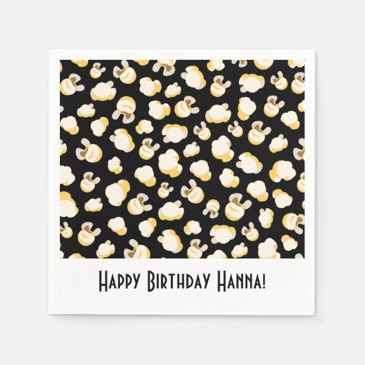 Serviette En Papier Film Thème Popcorn Motif fête d'anniversaire (Devant)