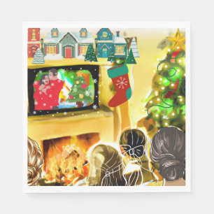 Serviette En Papier Films de Noël