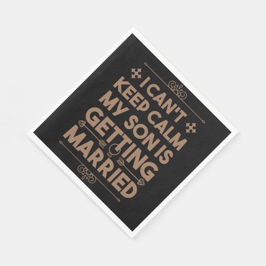 Serviette En Papier Fils Se Marier Bachelorette Soirée de Mariage (Coin)