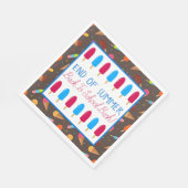 Serviette En Papier Fin de l'été Pop de glace et Motif de crème glacée (Coin)