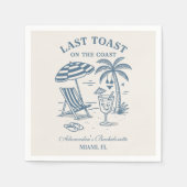 Serviette En Papier Fin de semaine de Dernier toast nautique (Devant)