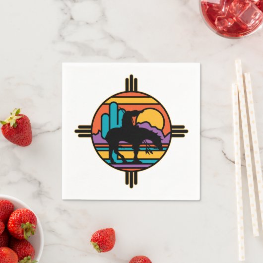 Serviette En Papier Fin du sentier Amérindiens (En situation)