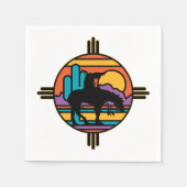 Serviette En Papier Fin du sentier Amérindiens (Devant)