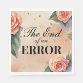 Serviette En Papier "Fin d'une erreur" Divorce Party (Devant)