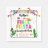 Serviette En Papier Final Fiesta Mexicana Bachelorette Party (Devant)
