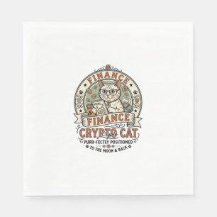 Serviette En Papier Finance Crypto Chat Finance Crypto Chat Vintage Ve