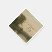 Serviette En Papier Fine Art Landscape Wedding Napkins (Coin)