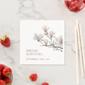 Serviette En Papier Fine Art Magnolia Wedding  (En situation)