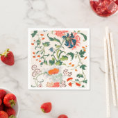 Serviette En Papier Fine China silk flower design mid 18th century (En situation)