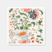 Serviette En Papier Fine China silk flower design mid 18th century (Devant)