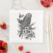 Serviette En Papier Finition sur branche cerise (En situation)