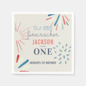 Serviette En Papier Firecracker 4 juillet Fireworks Anniversaire (Devant)