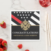 Serviette En Papier Firefighter Fireman Fire Academy Graduation (En situation)