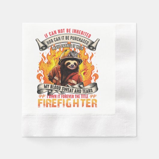 Serviette En Papier Firefighter Sloth (Devant)