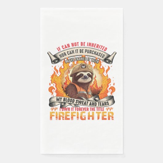 Serviette En Papier Firefighter Sloth (Devant)