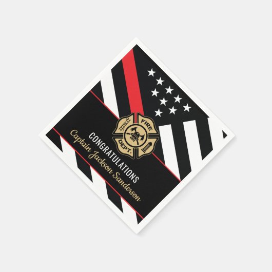 Serviette En Papier Fireman Fire Department Firefighter Retirement (Coin)