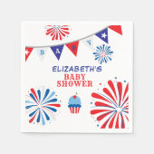 Serviette En Papier Fireworks 4 juillet Baby shower (Devant)