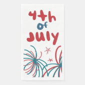 Serviette En Papier Fireworks 4 juillet Stars BBQ Anniversaire (Devant)