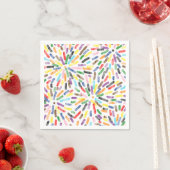Serviette En Papier Fireworks Abstrait LGBTQ+ Rainbow Progress Pride (En situation)