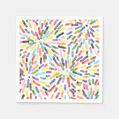 Serviette En Papier Fireworks Abstrait LGBTQ+ Rainbow Progress Pride (Devant)