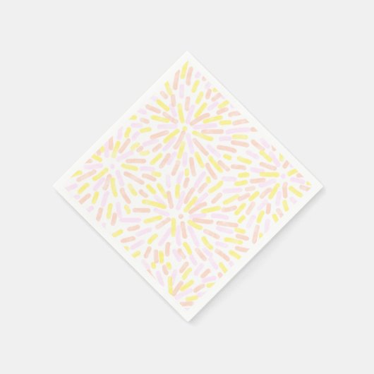 Serviette En Papier Fireworks Abstrait Pangender Pride Drapeau Pastel (Coin)