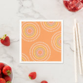 Serviette En Papier Fireworks japonais orange (En situation)